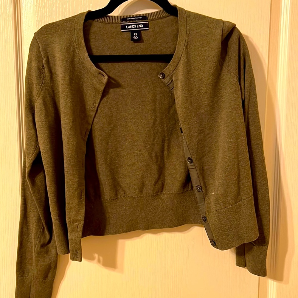 Long cropped cardigan